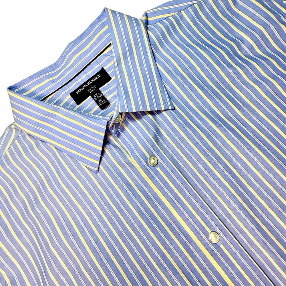 Banana Republic Non-Iron Slim Fit Striped Dress Shirt